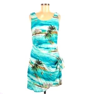 Next Up Vintage Tropical Wrap Dress
